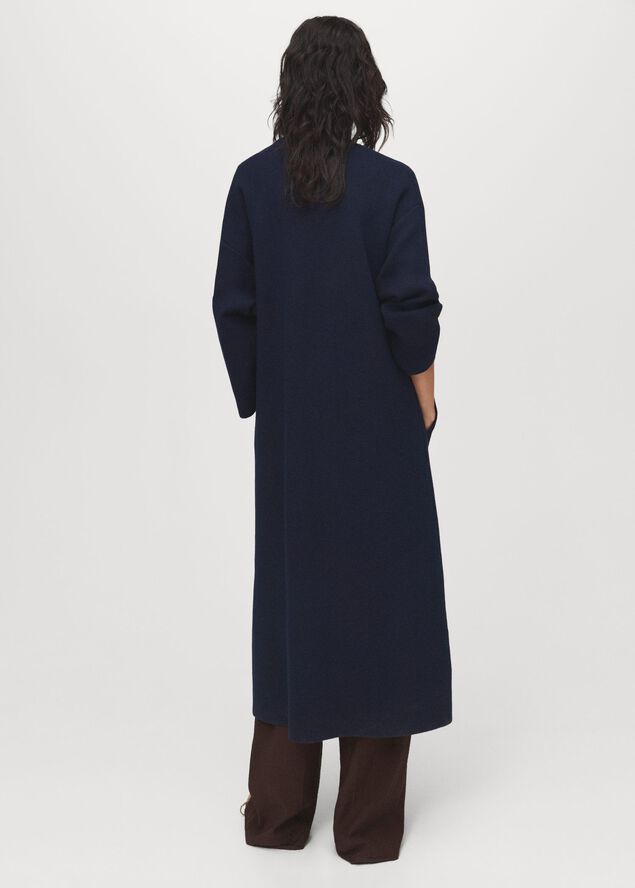 Knitted long coat