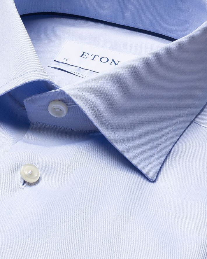 White Signature Twill Shirt Extra Long Sleeves - Slim Fit