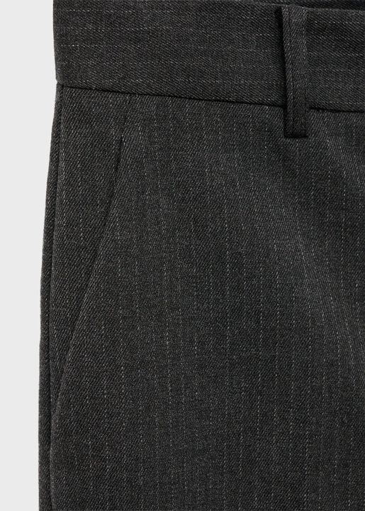 Slim cropped pinstripe trousers