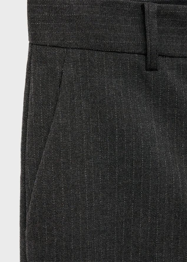 Slim cropped pinstripe trousers