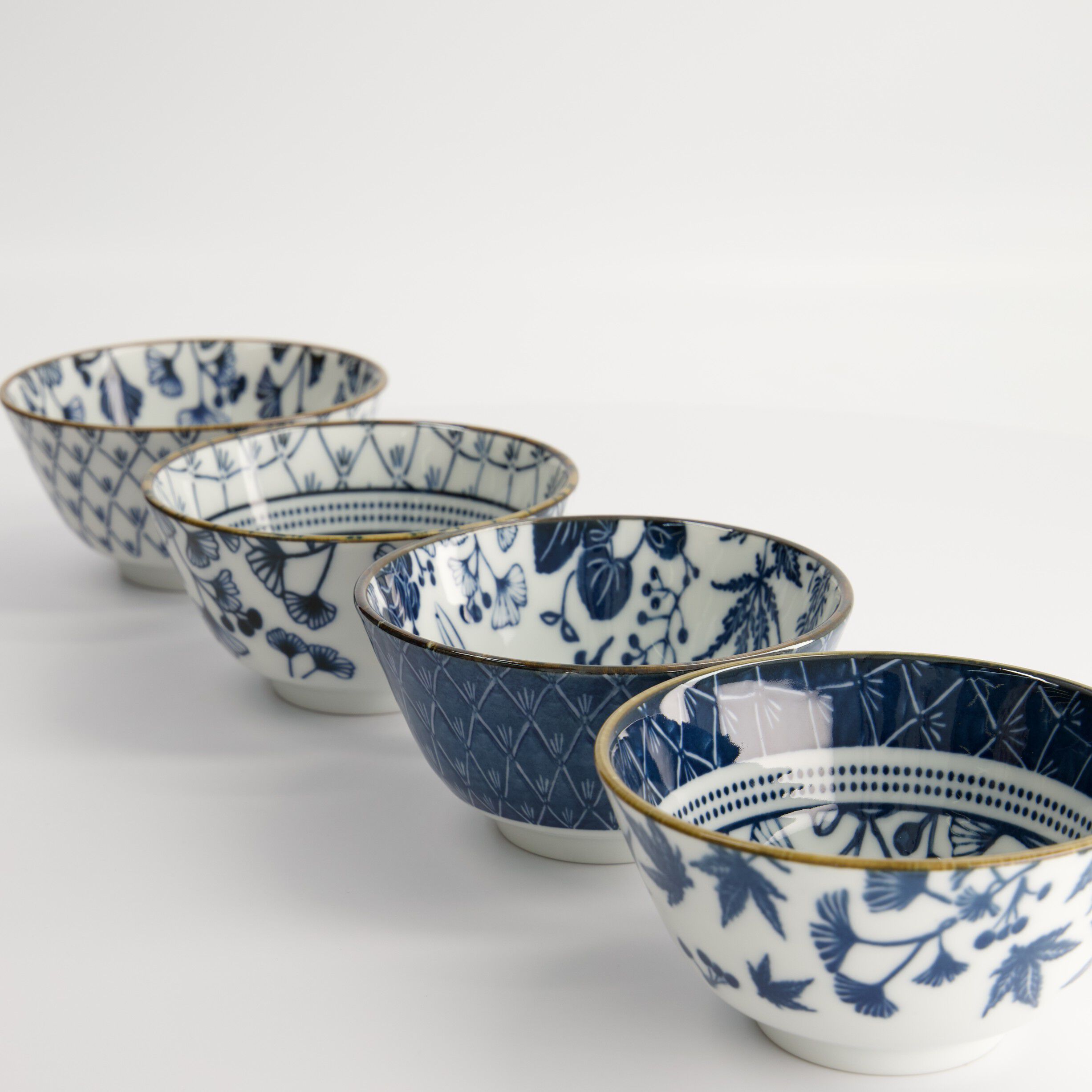 Flora Japonica Rice Bowl Giftset 4pcs 12x6.4cm 300ml 16700 1