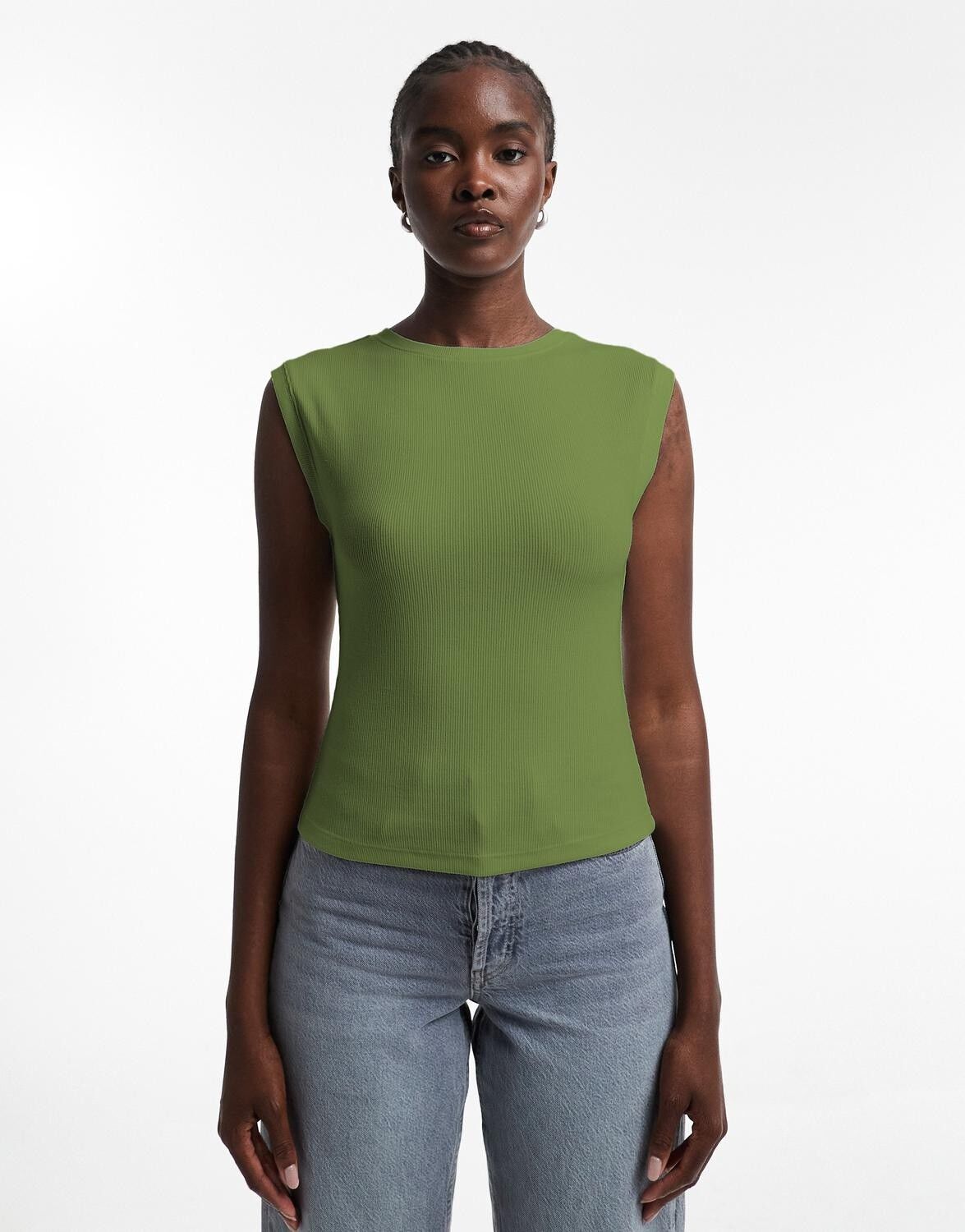 Tsadela Sl Rib Boyfriend Tank Jrs