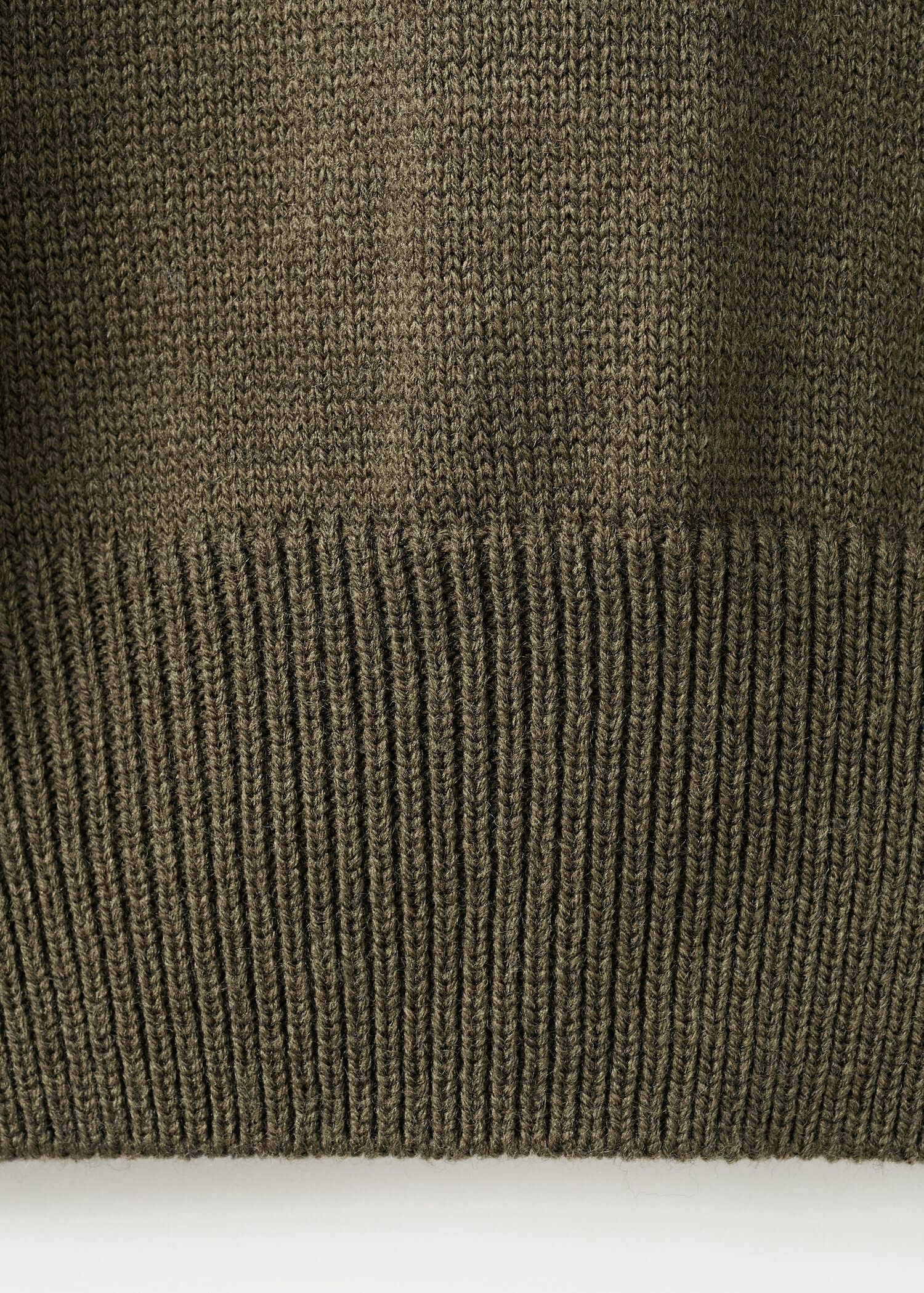 Perkins-neck sweater with button