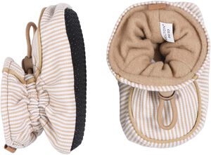 Striped textile slippers