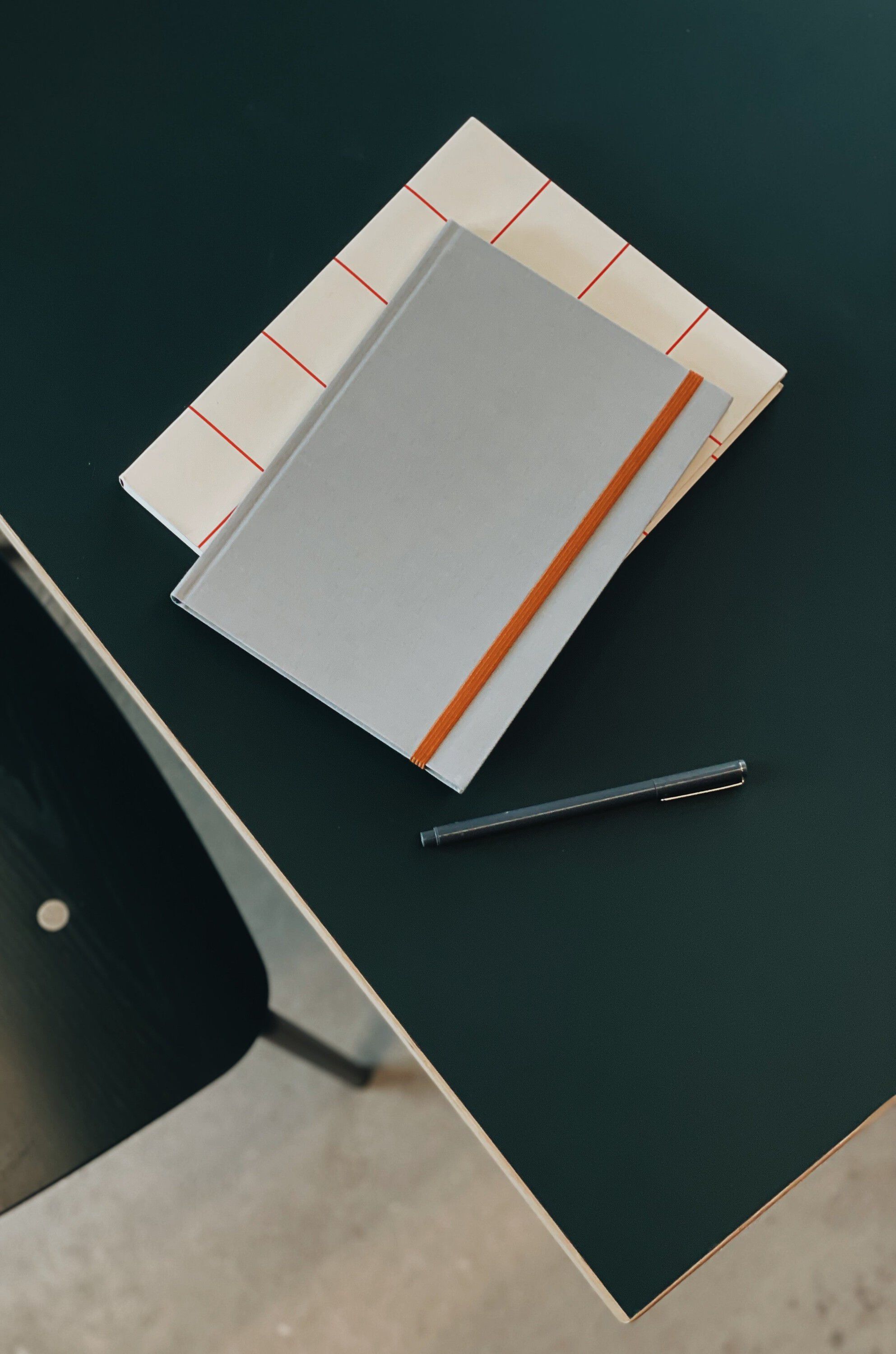 BEA notebook with elastic band