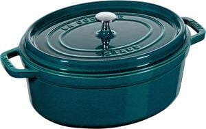 La Cocotte Gryta 33 cm / 6,75 l, Oval, La-Mer, Gjutj&auml;rn