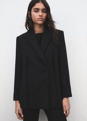 Suit jacket with scarf