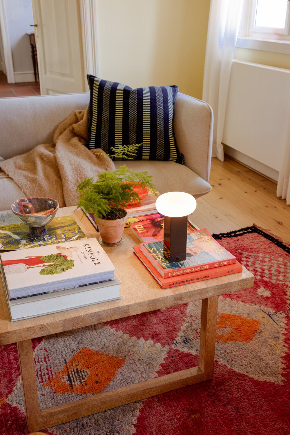 Low Portable Lamp Brown