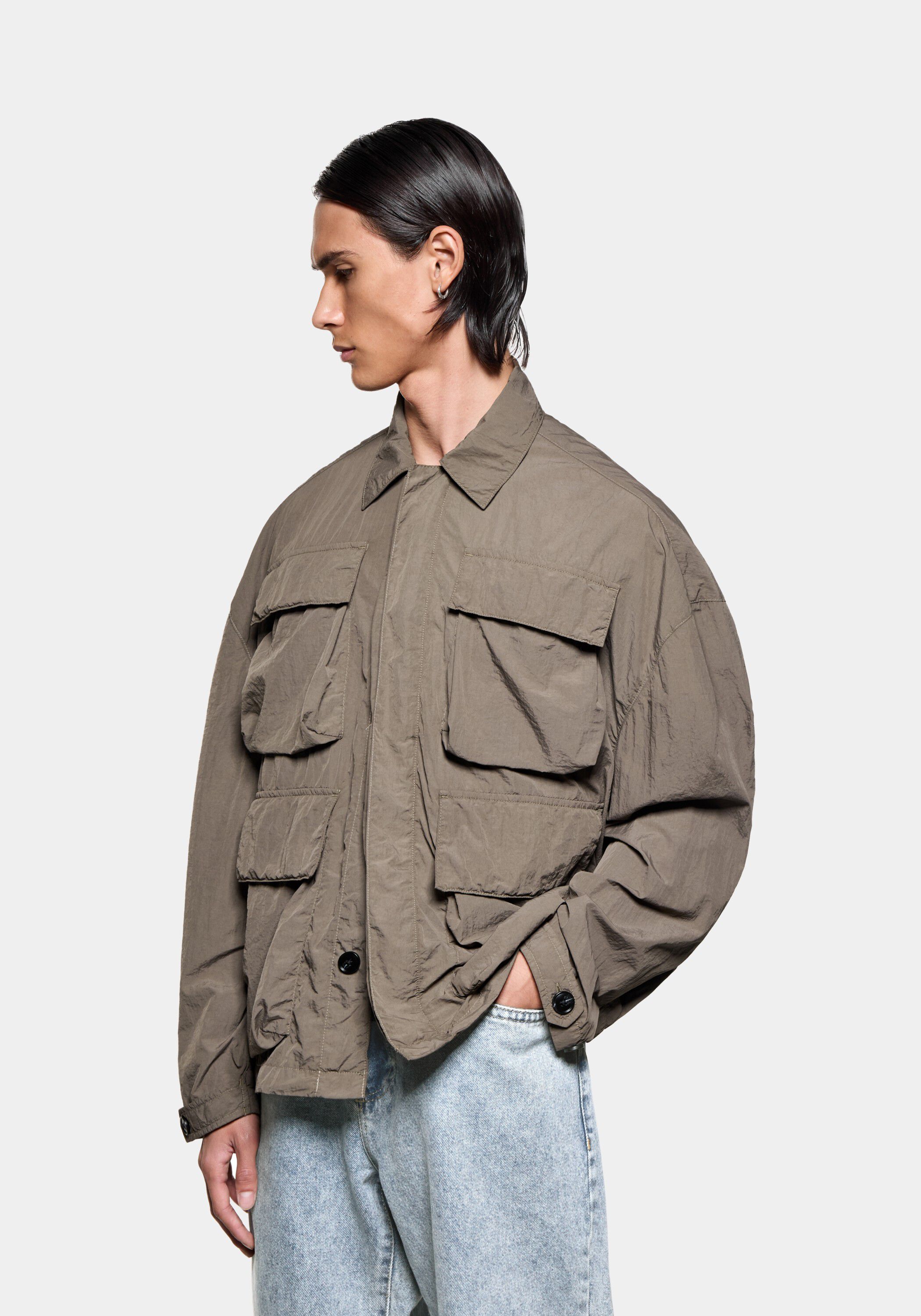 GARMENT DYE BOX OVERSHIRT