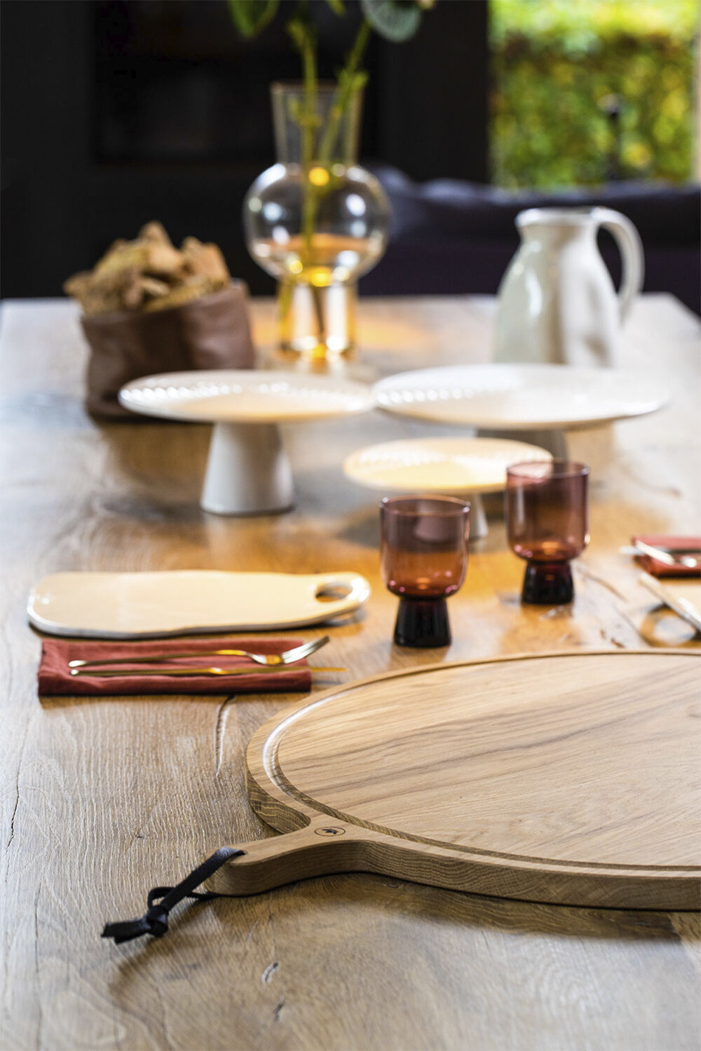 Sk&aelig;rebr&aelig;tter i massiv eg XL Round