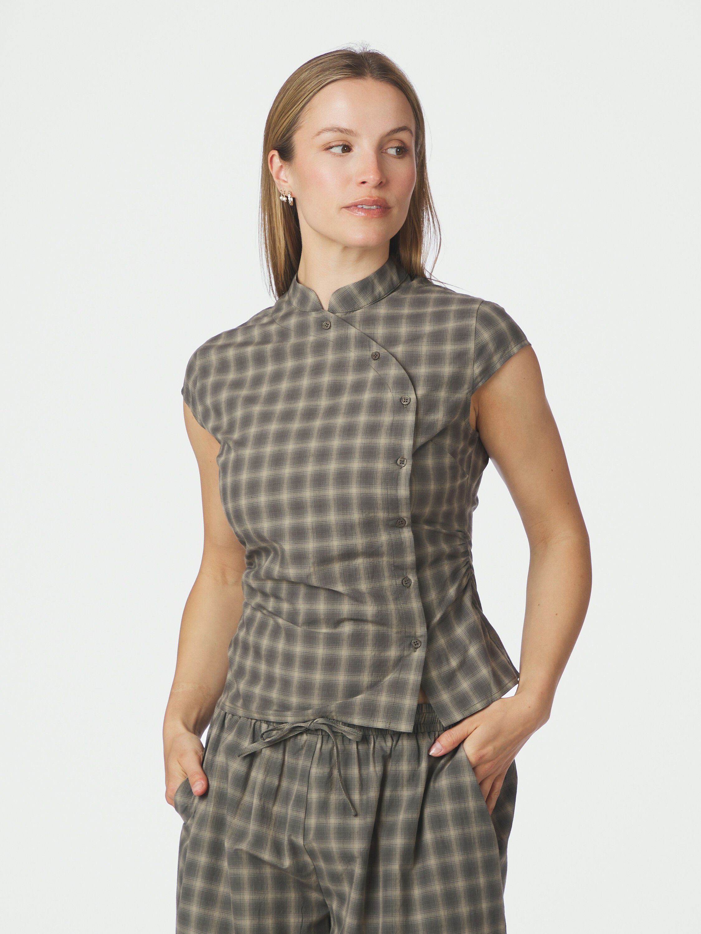 Pascale Checked Blouse