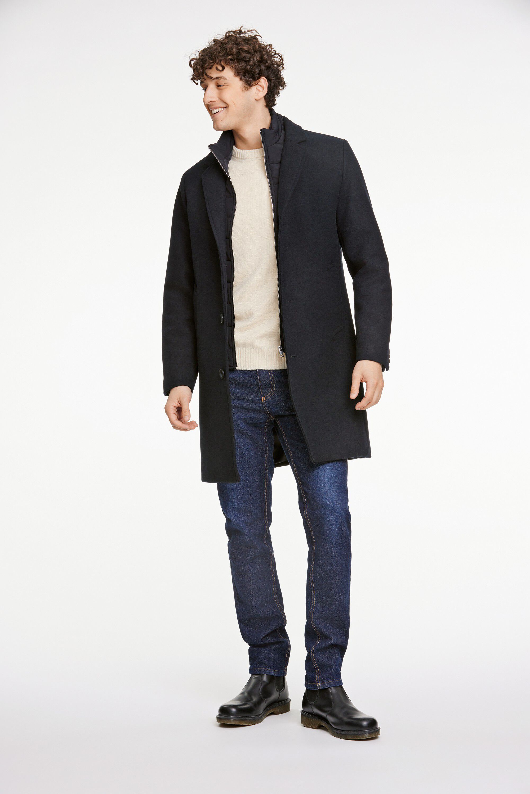 Detachable collar lapel coat