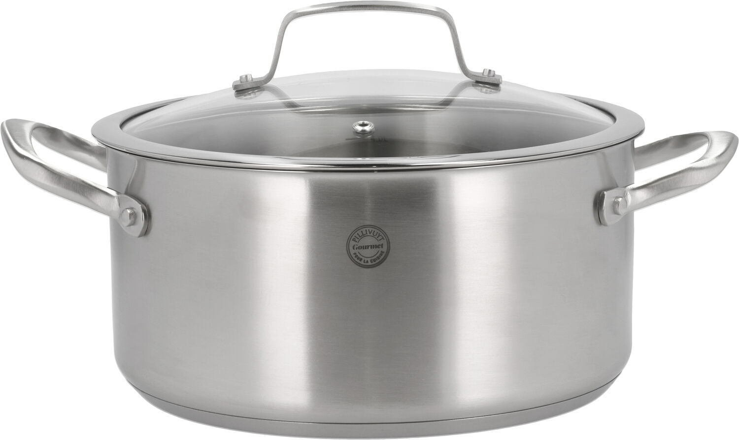 Gryta med glaslock Roya 5,2 liter 24 cm Rostfritt st&aring;l