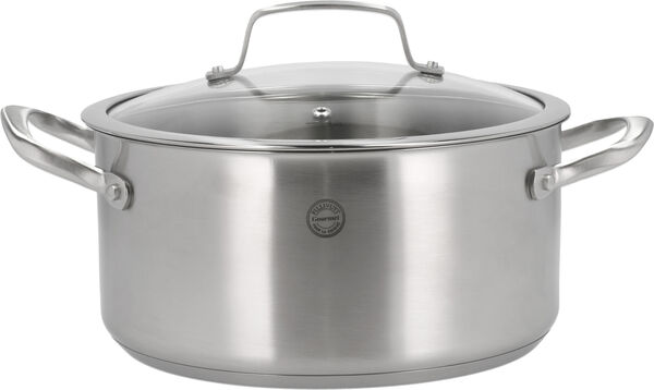 Gryta med glaslock Roya 5,2 liter 24 cm Rostfritt stål