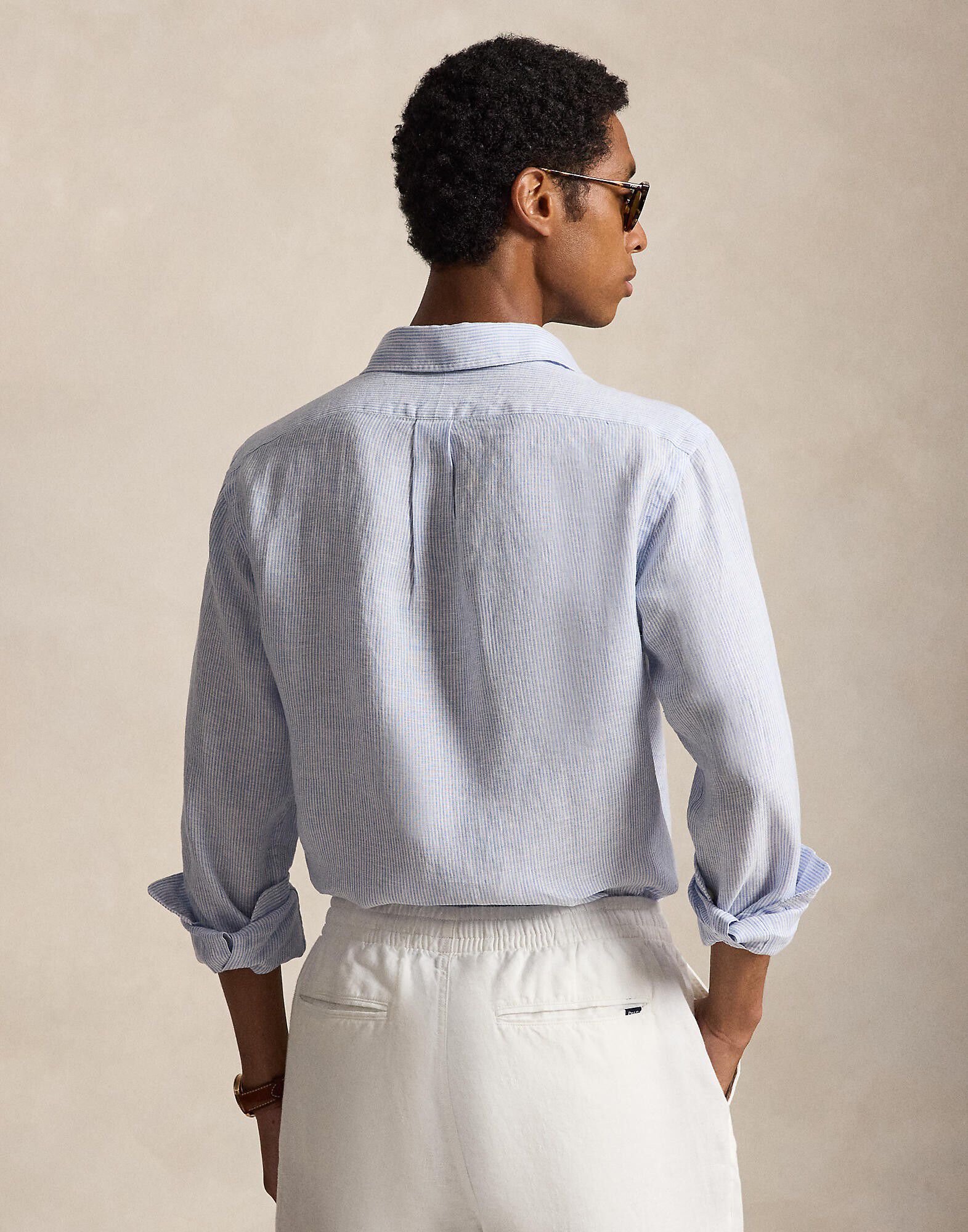 Custom Fit Striped Linen Shirt