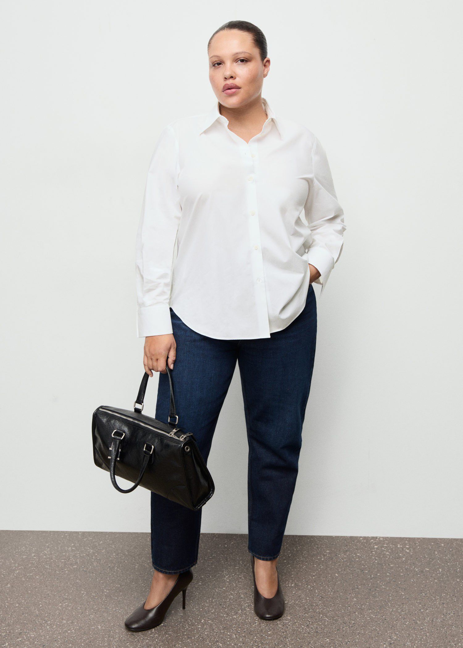 Cotton and lyocell blend straight s