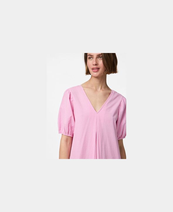 PCALMA 2/4 V-NECK MIDI DRESS WVN D2