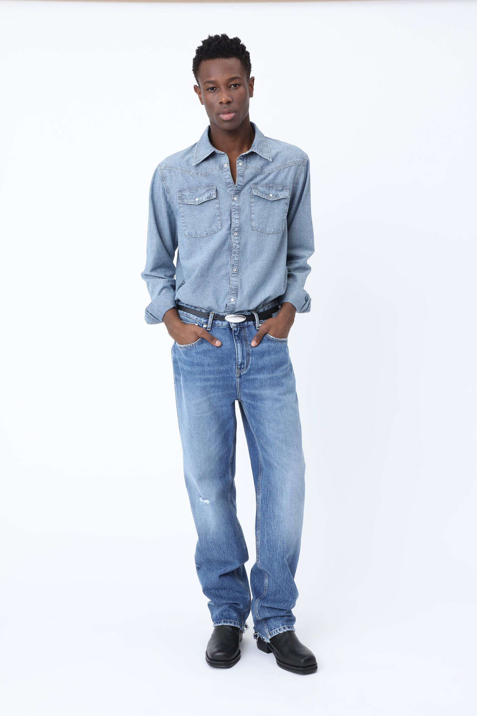 Alfred Washed Blue Shirt