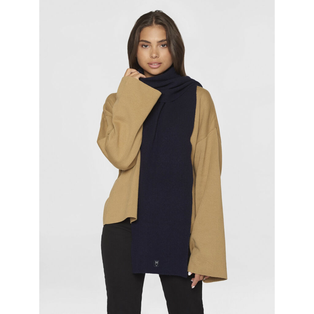 Rib knit wool scarf - RWS