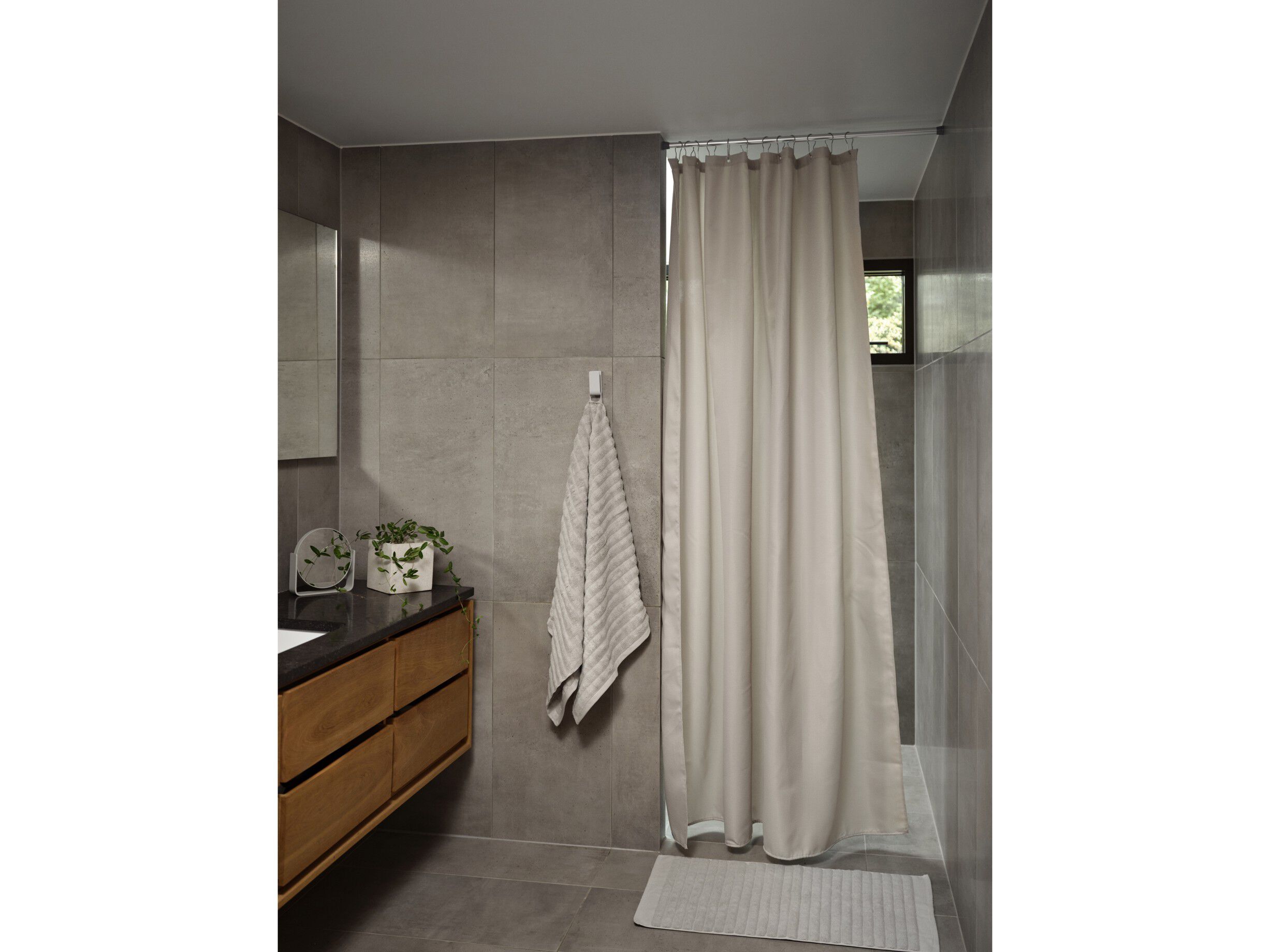 Duschdraperi Lux 180x200 Soft Grey