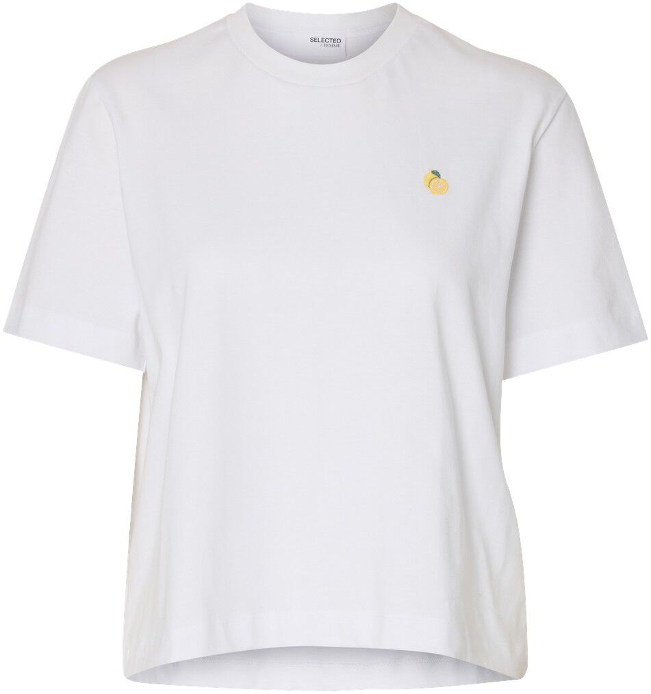 Slfella Ss Emb Boxy Tee Ft