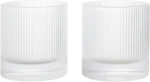 Ripple Tumbler Glasses - Set of 2 - Clear