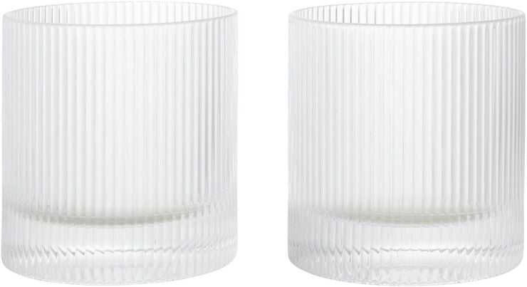 Ripple Tumbler Glasses - Set of 2 - Clear