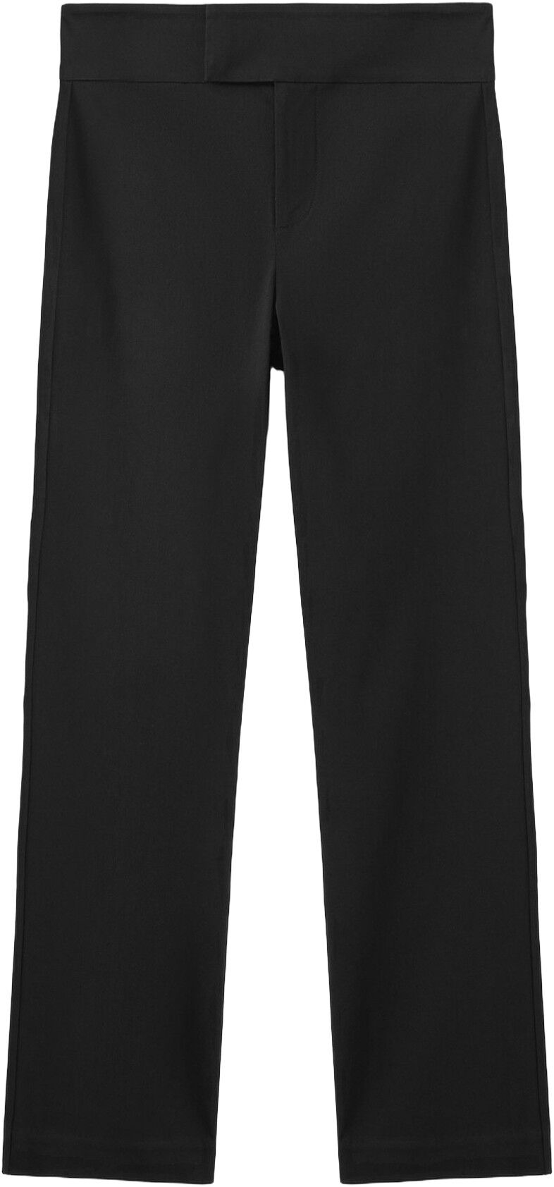 Straight-leg trousers with belt loo