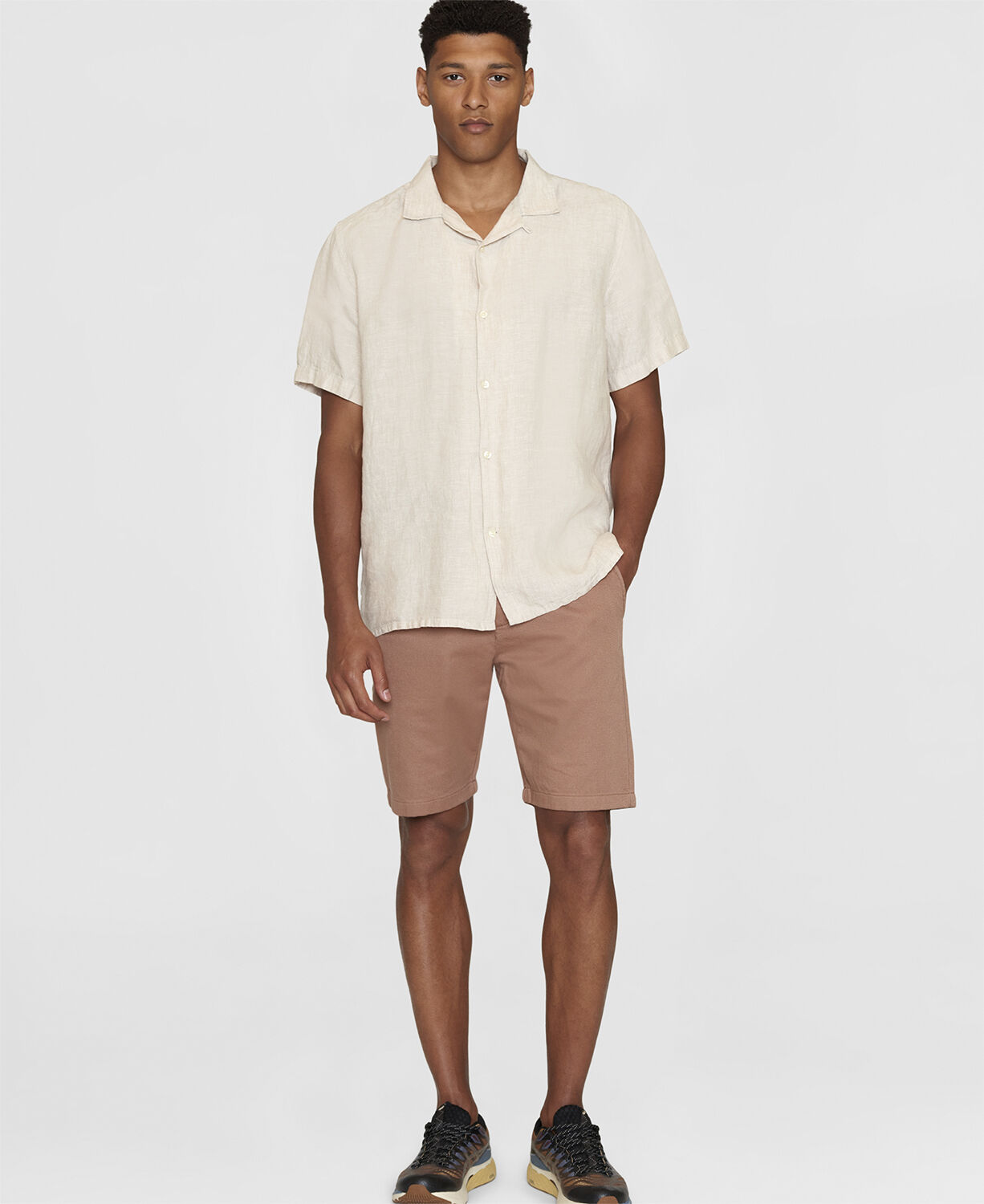 Box short sleeve linen shirt GOTS/Vegan