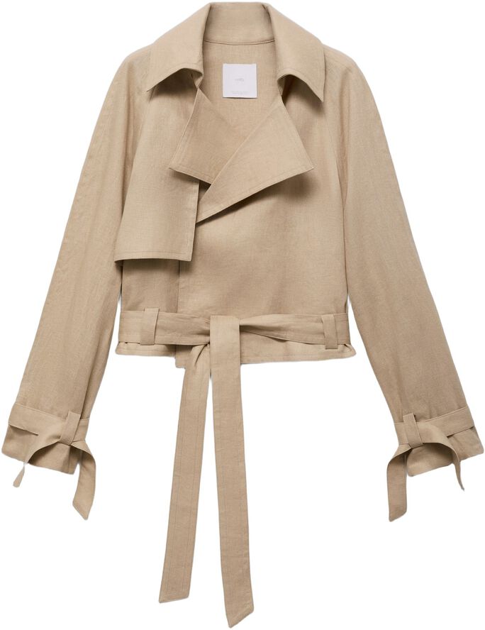 Belted linen jacket