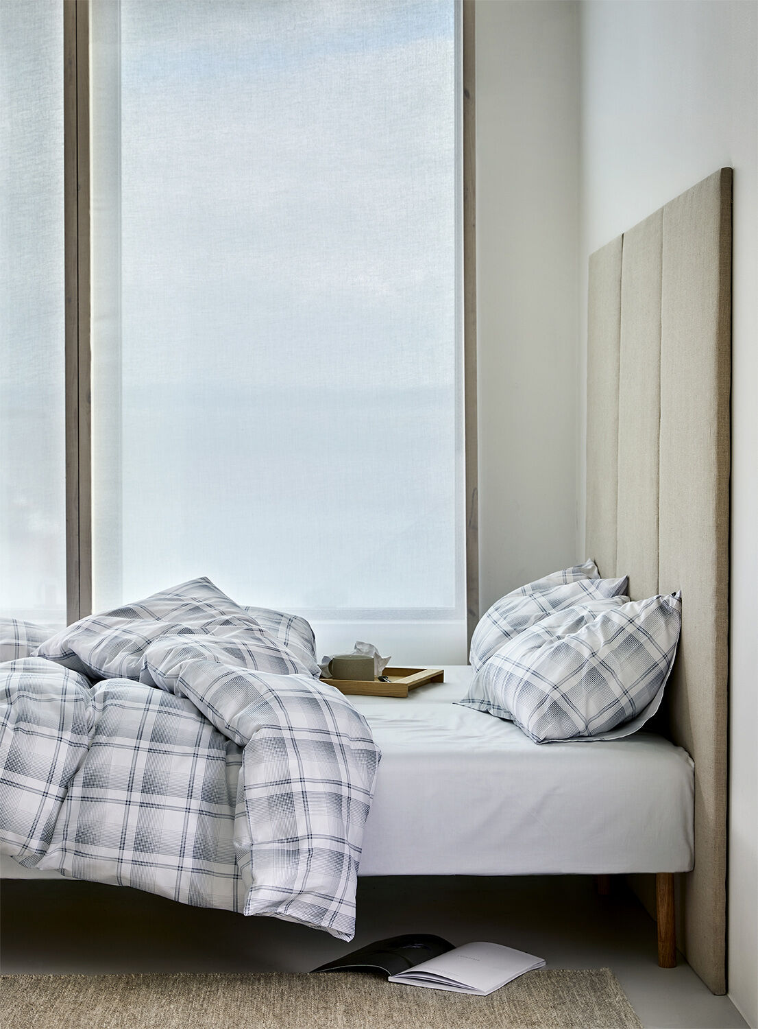 H&oslash;ie Syver bl&aring; 150x210/50x60