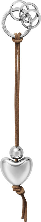 HEART NØGLERING MED LÆDERREM