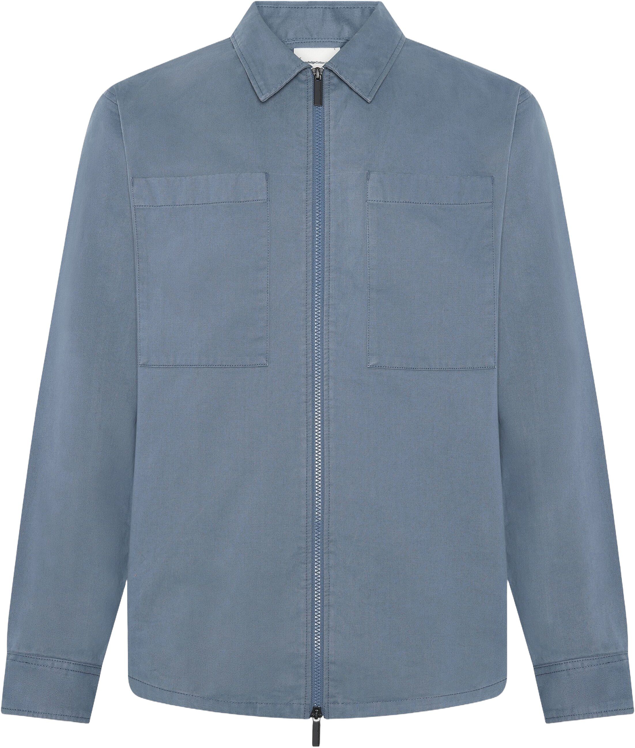 Twill zip overshirt