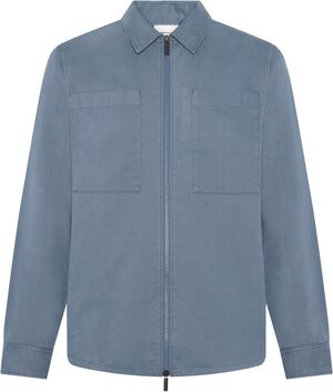 Twill zip overshirt