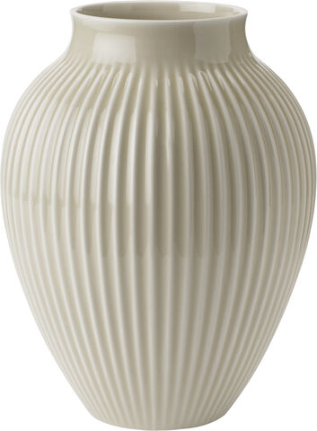 Knabstrup vase H 27 cm ripple sand
