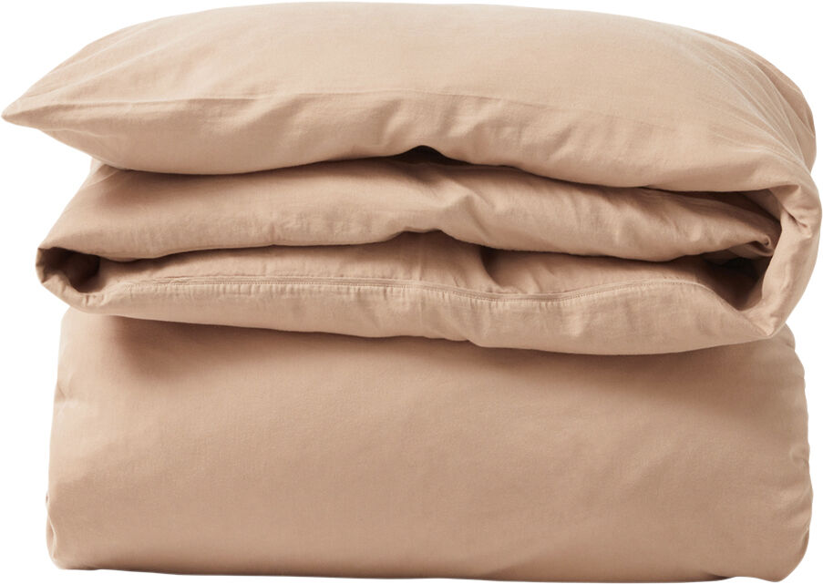 Beige Washed Cotton Sateen Bed Set