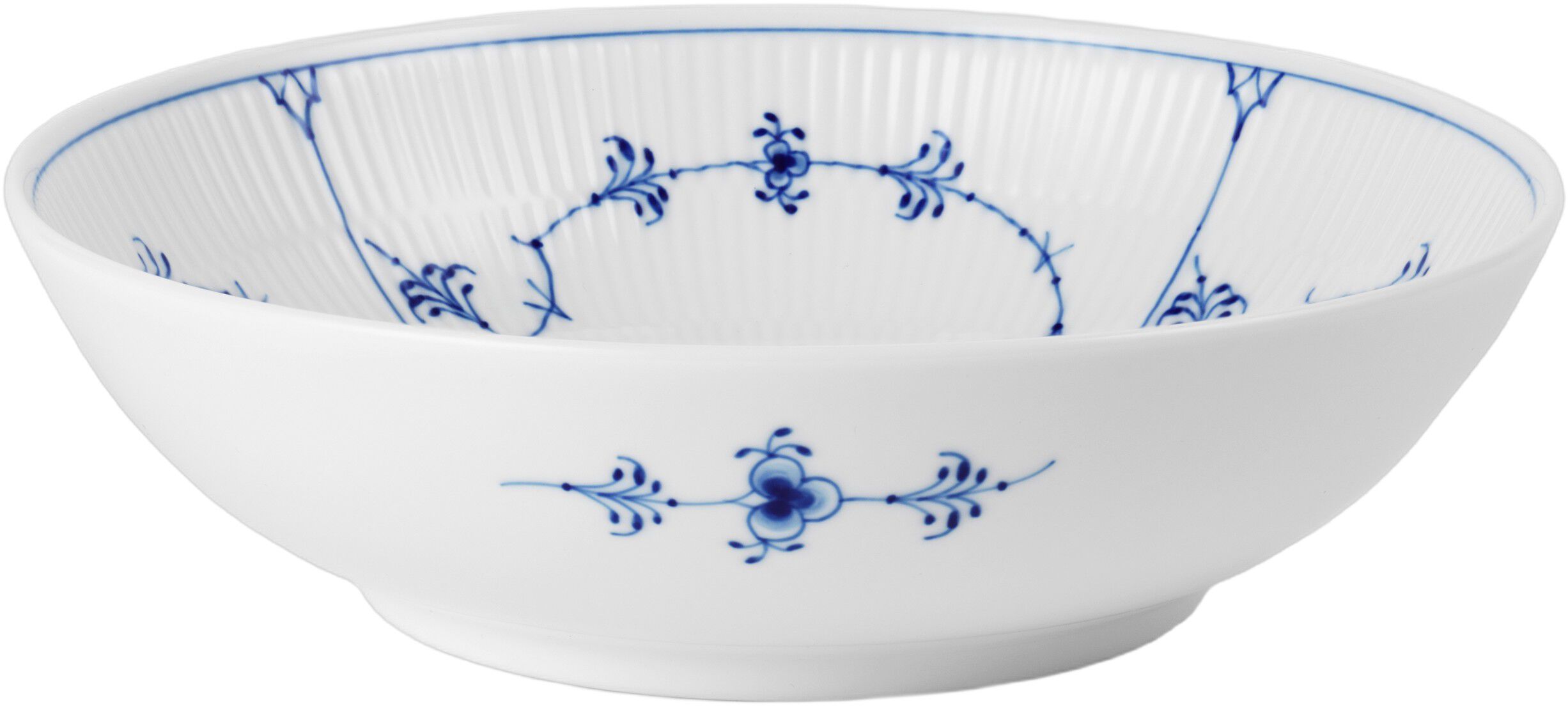 Musselmalet Riflet sk&aring;l, 110 cl