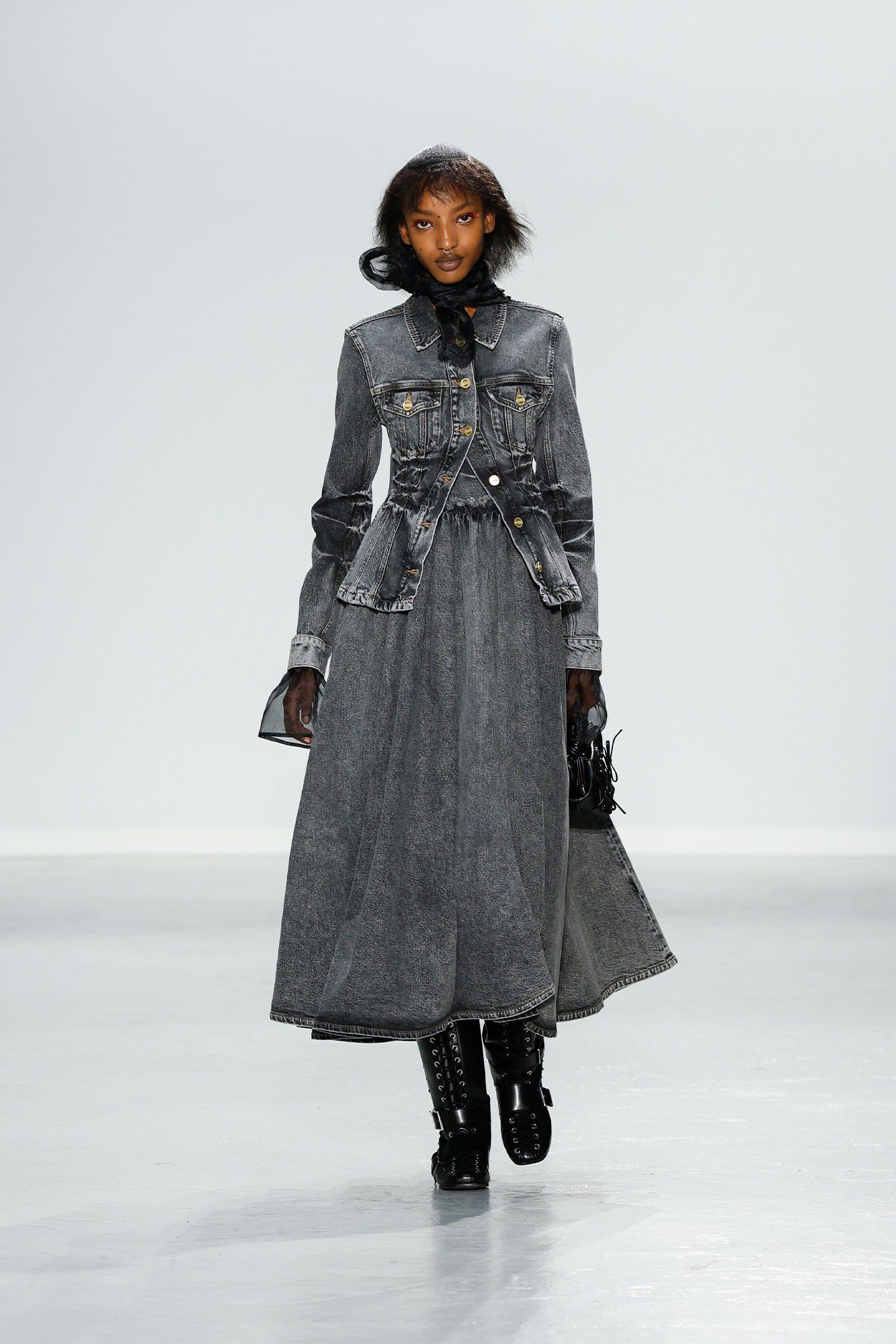 Stretch Future Denim Fitted Blazer