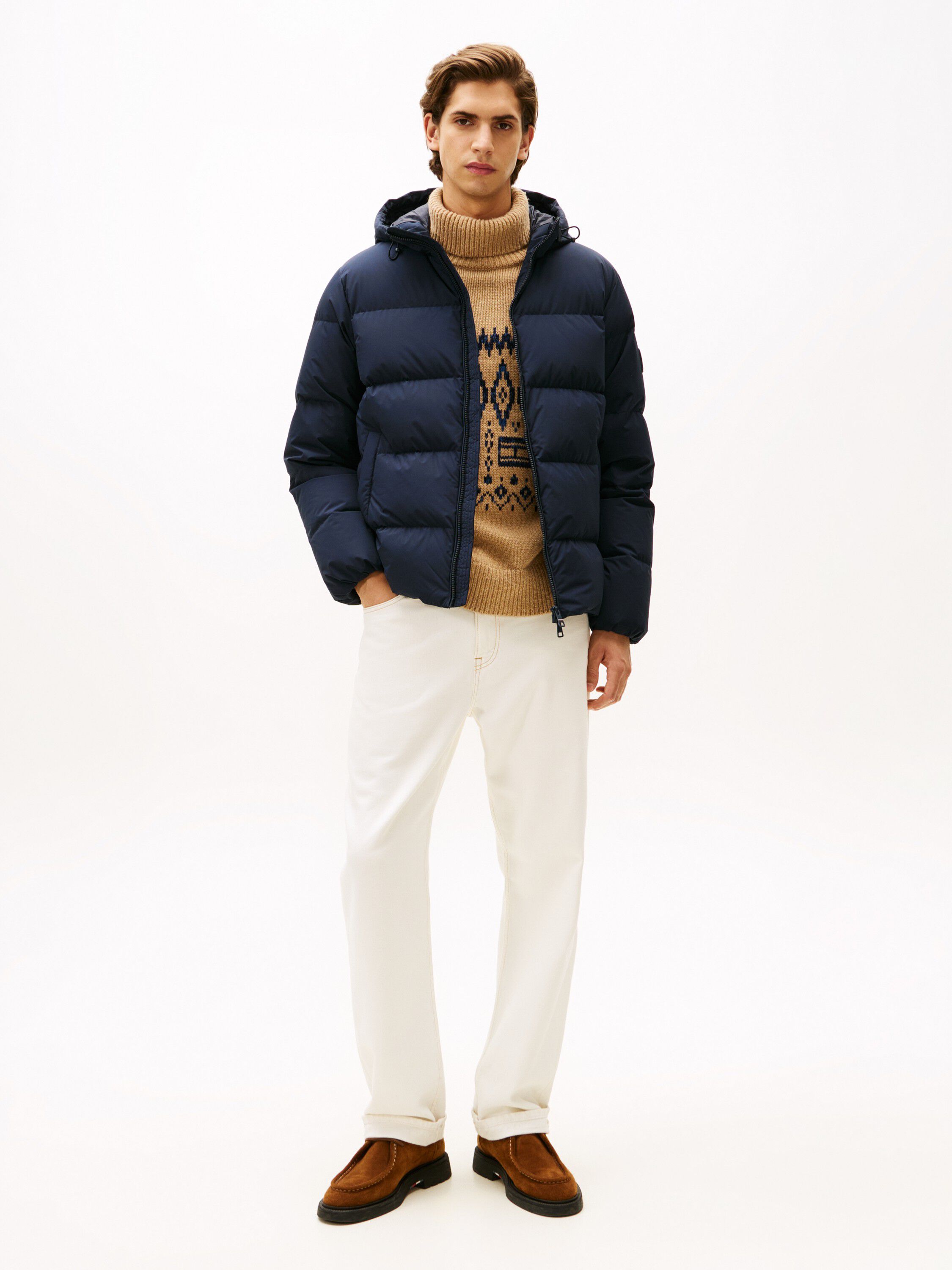 DOWN HOODED PUFFER JKT