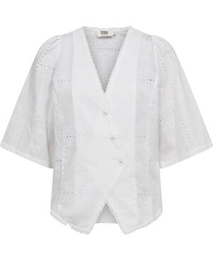 Ivy 4 EMB Wrap blouse - 100% Organic Cotton GOTS