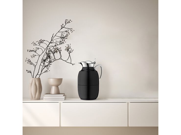 Termoskanna Juwel 1 liter Blank svart Rostfritt stål