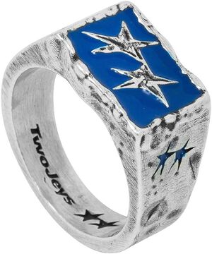 Ignorant Icon Ring Blue