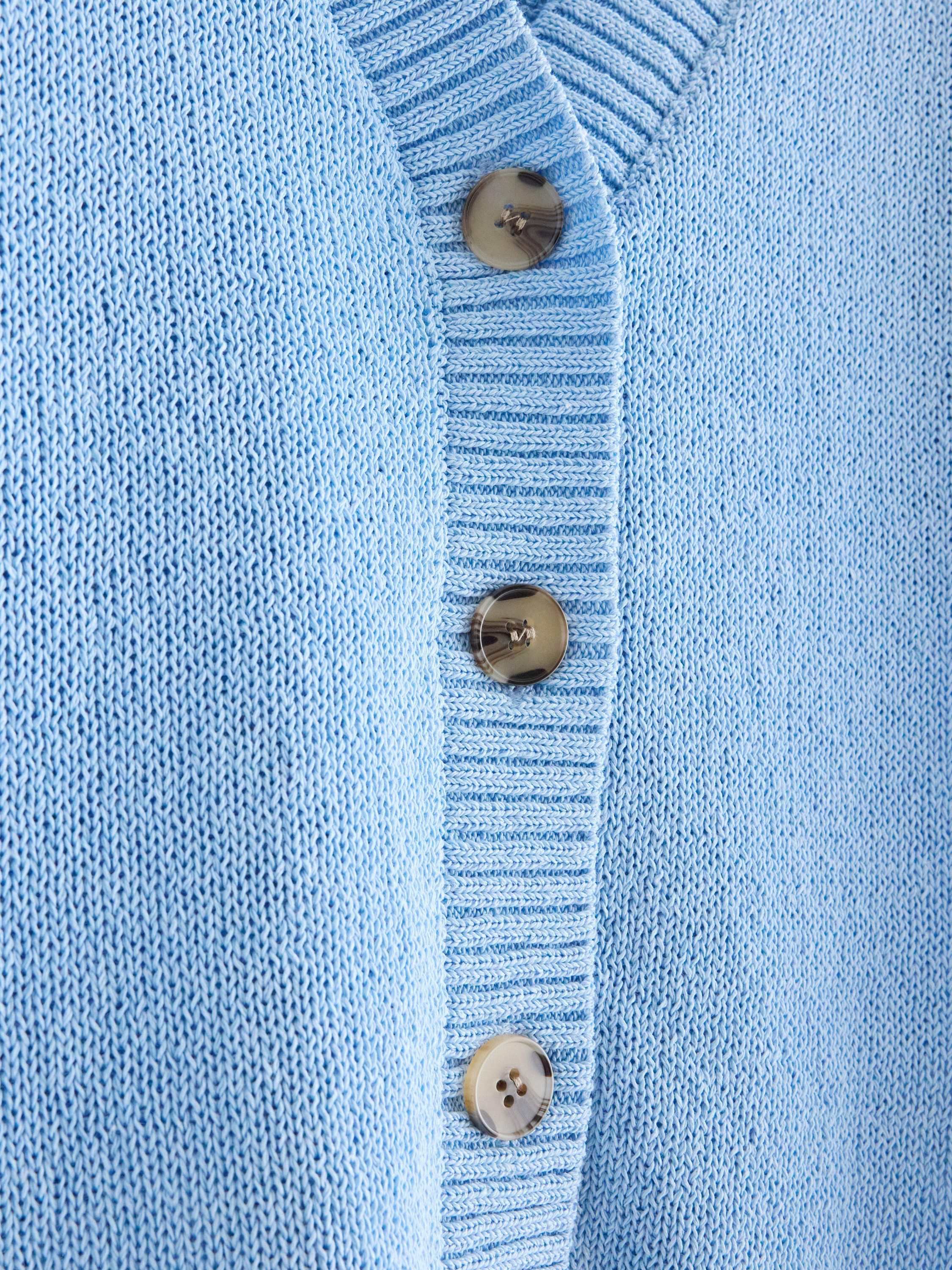 Bl&oslash;d, v-halset, strikket cardigan m