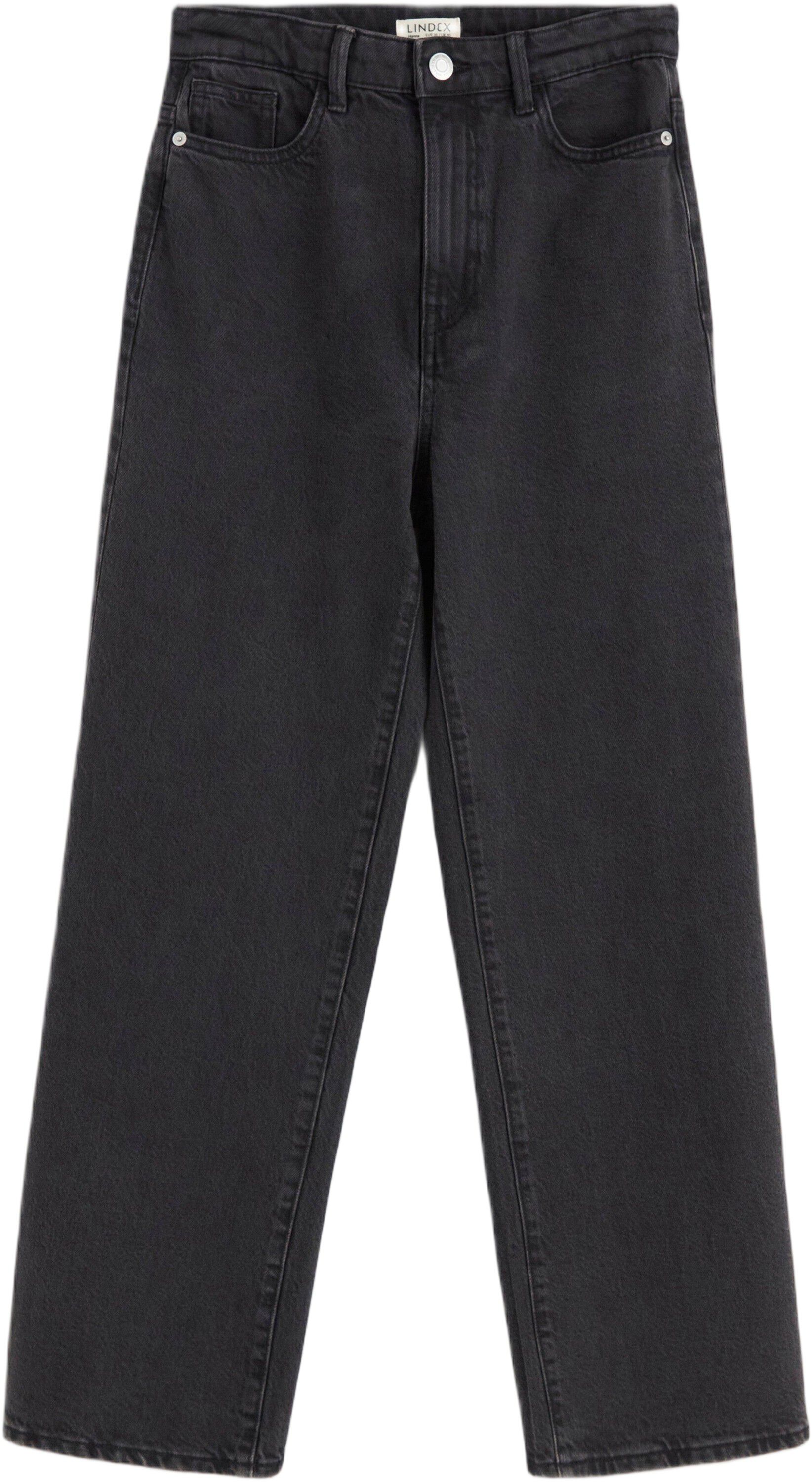 High waist jeans in cotton denim wi