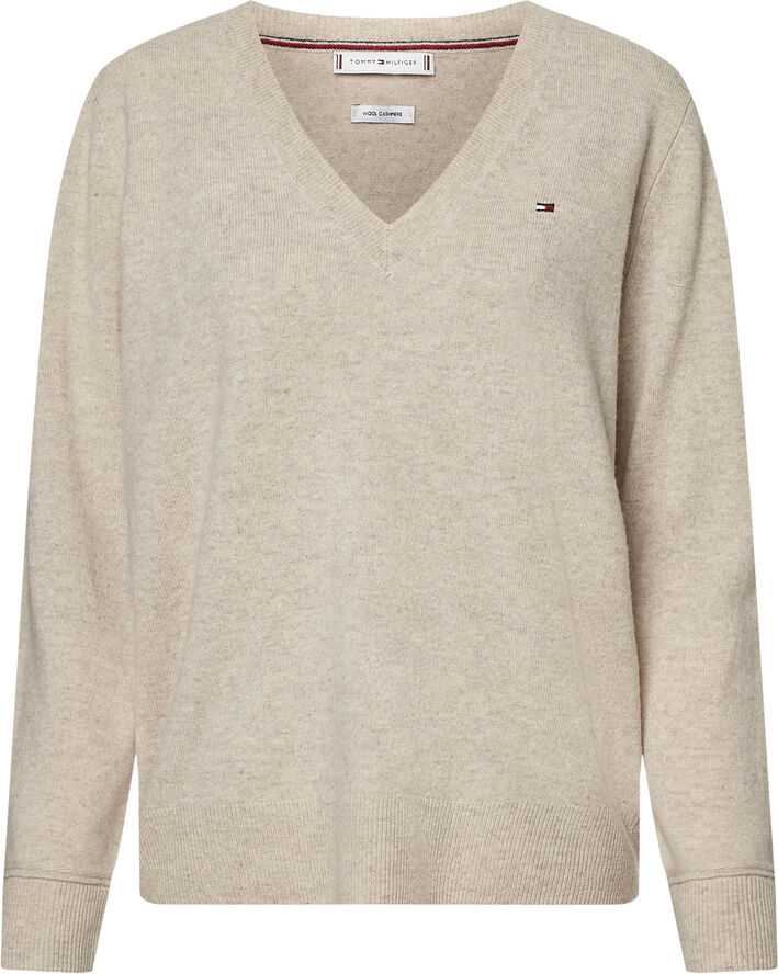WOOL CASHMERE V-NK SWEATER