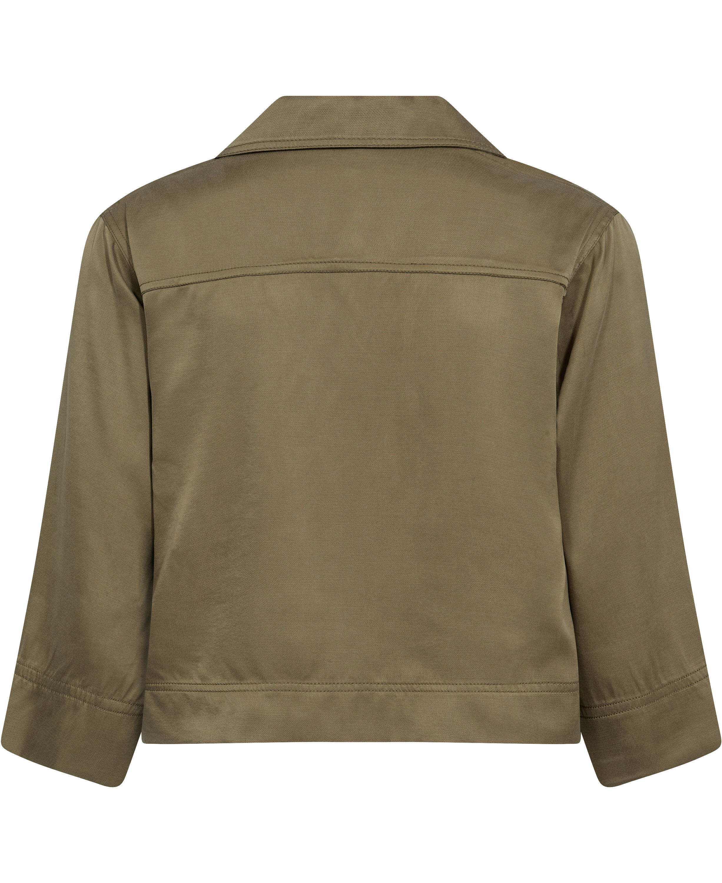 Washed Satin Crop Shirt