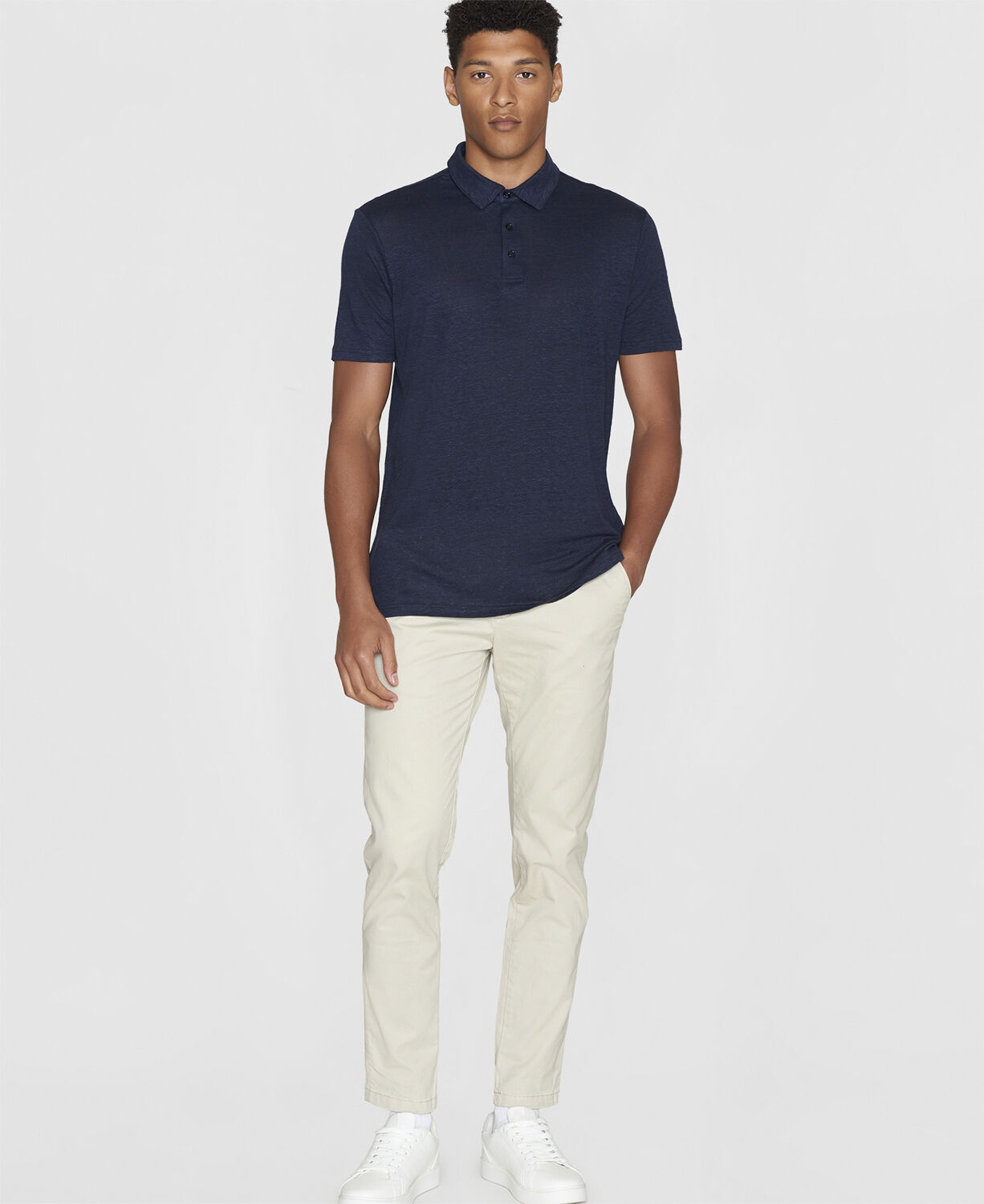 Regular linen polo - GOTS/Vegan