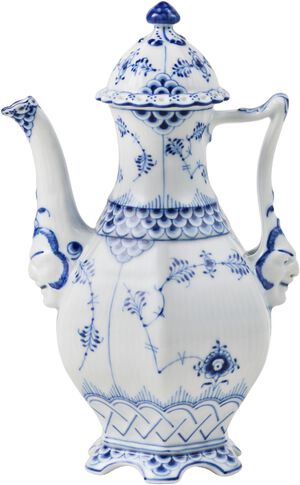 Blue Fluted FL Small Coffee Pot 50cl