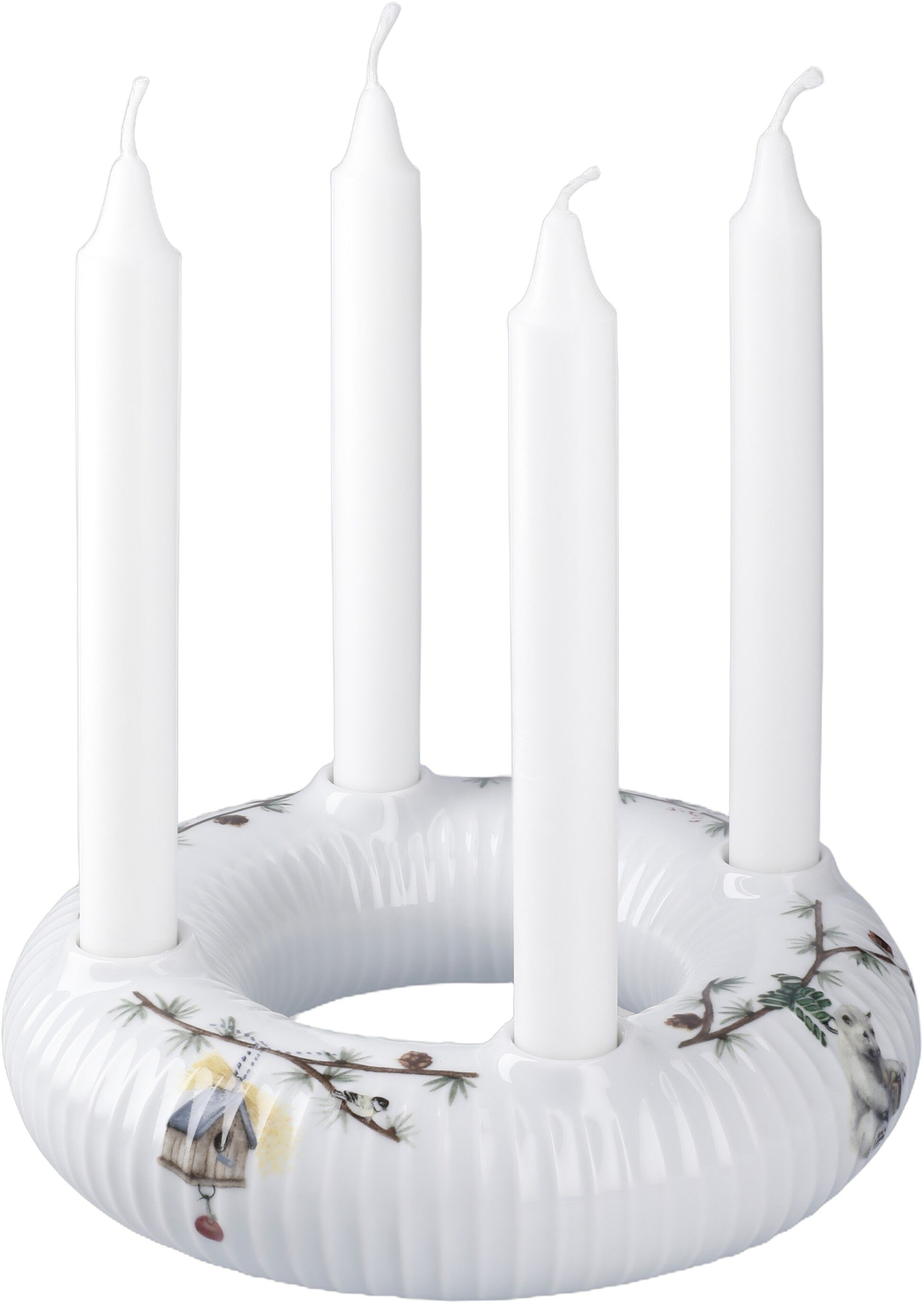 Hammersh&oslash;i Christmas Adventsstage &Oslash;21. 5 cm hvid m. deko