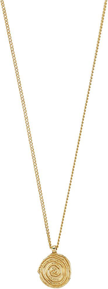 AIR coin halsk&aelig;de guldbelagt